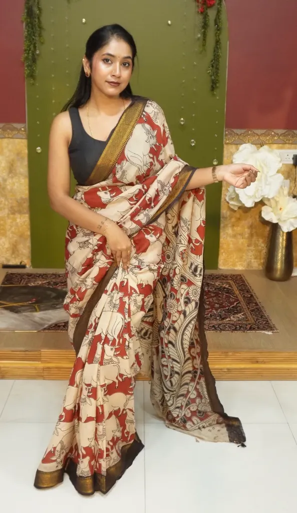 [CS-R] Chennuri silk Nandi saree