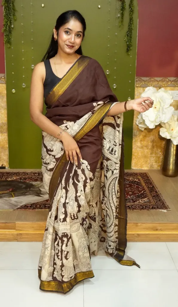 [CS-S] Chennuri Silk kalamkari saree