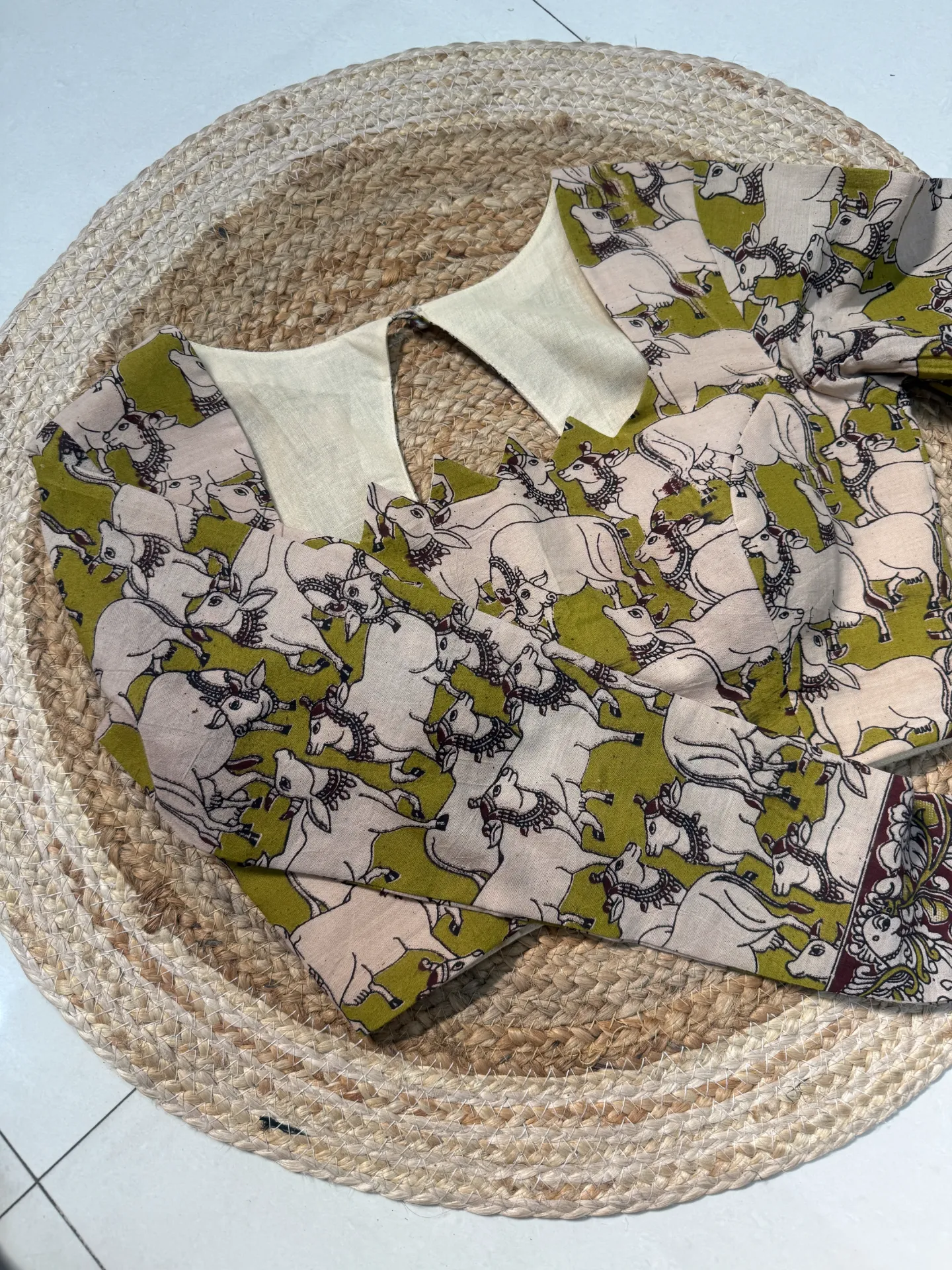 [Bp-1] Block Print Blouse (S- M 34-36)