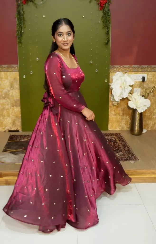 [PA-D] Plum Designer Anarkali (S- M 34-36)