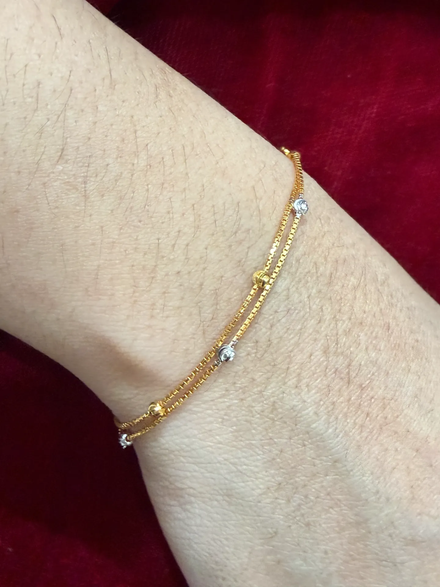 [D-B] Dainty bracelet (916 gold)