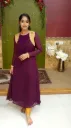 Purple Designer A-Line Dress