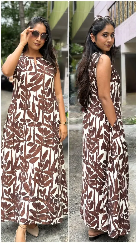[BC-D] Brown casual dress (S- M 34-36)