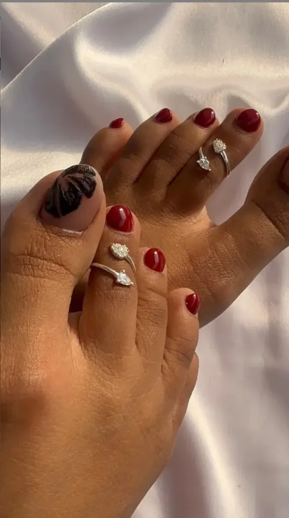 [DT-T] Diamond Toe Ring(92.5 Silver)