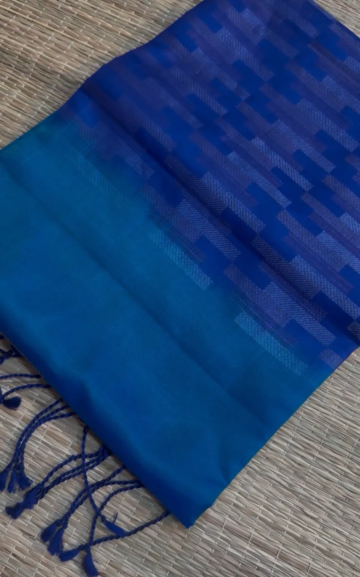 [OS-S] Ocean blue Pure Silk