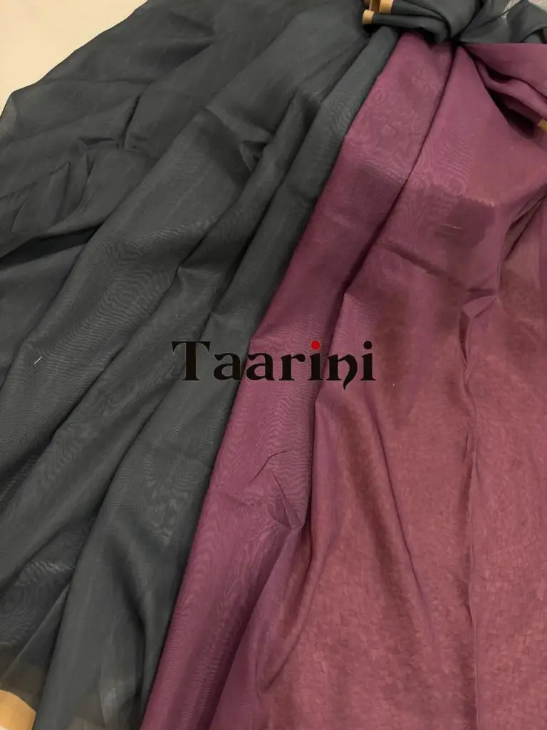 Partly-Pallu (Wine & dark grey )