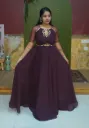 Dark Wine Anarkali