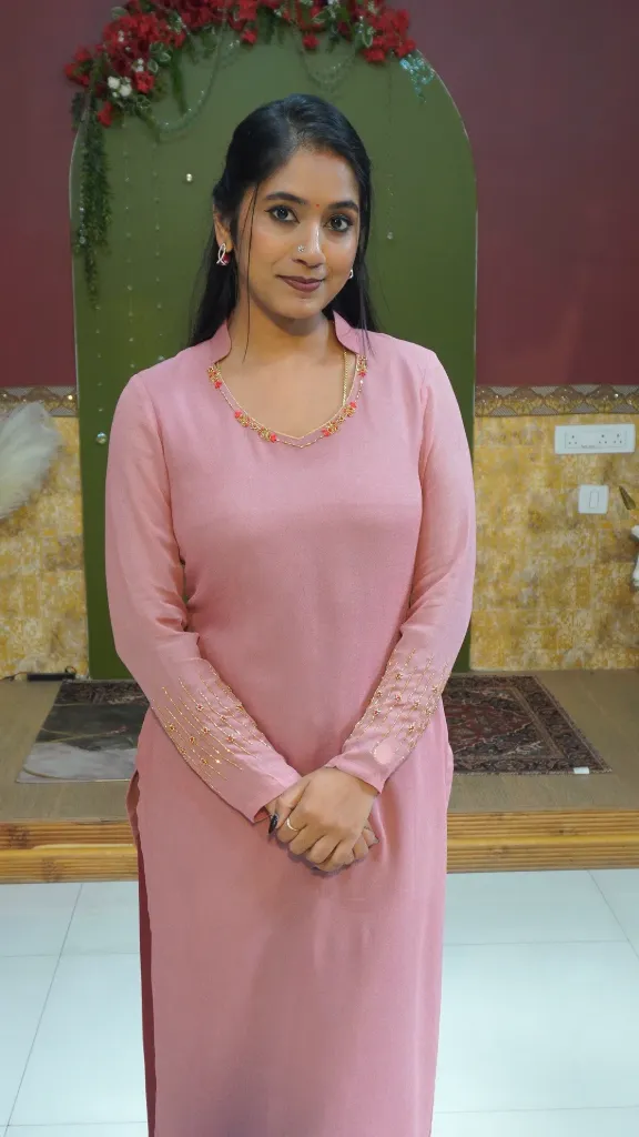 [MP-DK] Mauve pink designer kurta (S- M 34-36)