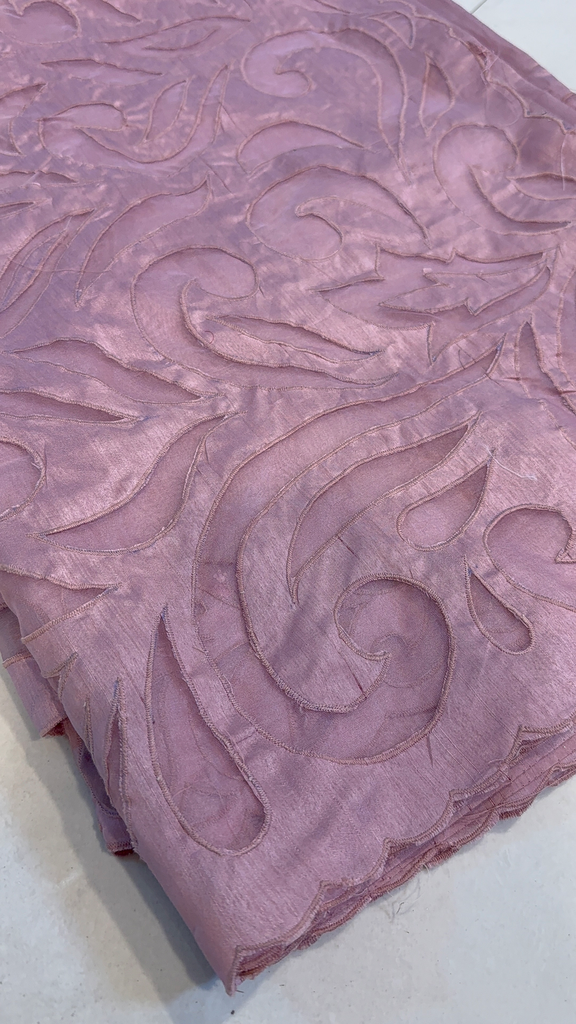 Cut work saree  (Baby pink)