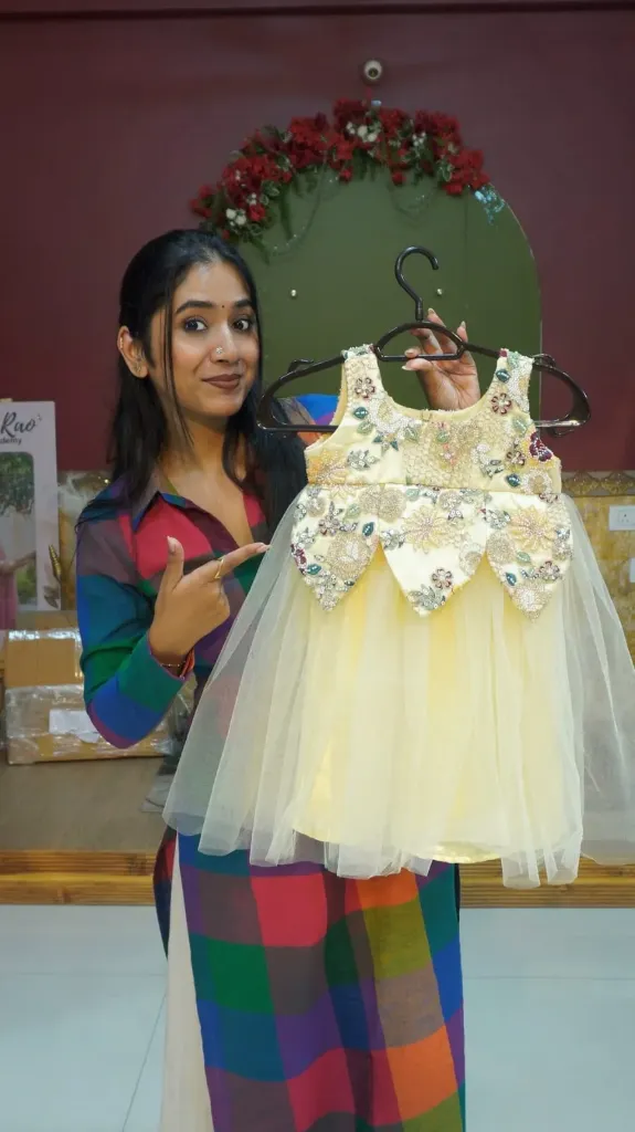 [bf-1] Designer Baby frock (6-12 months)