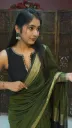 Olive green Cotton saree
