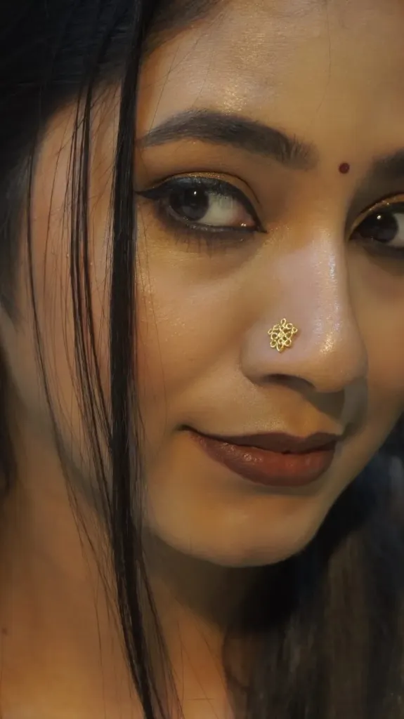 [R-N1] Rangoli nosepin (92.5 Silver) (Rangoli 1)