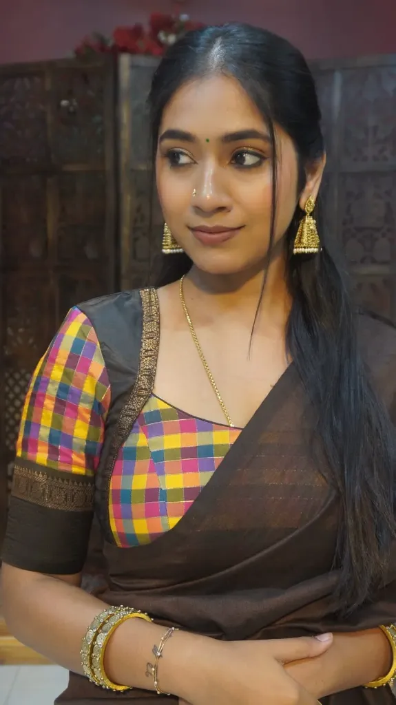 Madras checks blouse