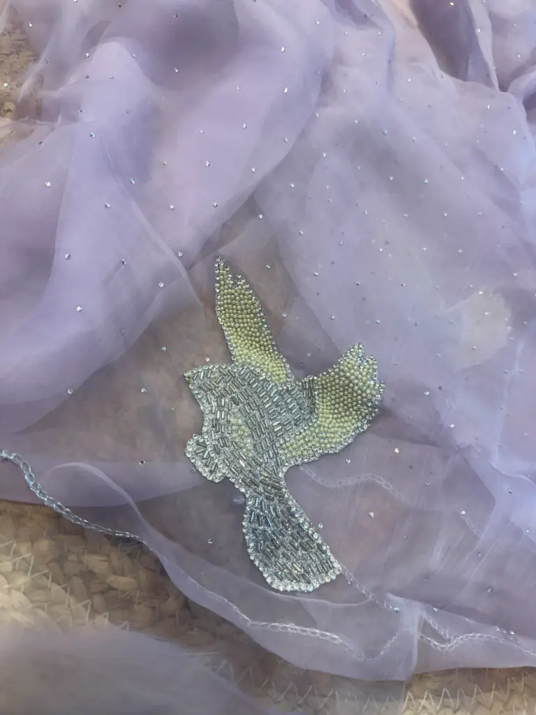 Lilac dove organza 
