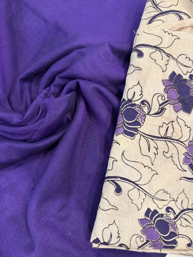 Pure cotton saree (Purple)