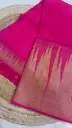 Temple border crepe saree 