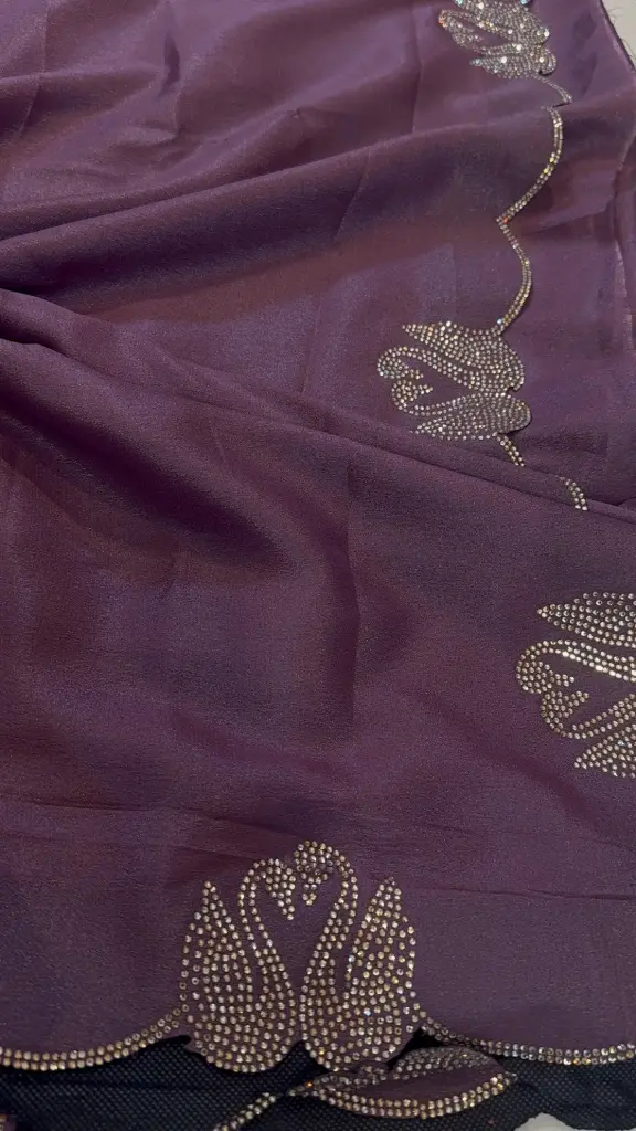 Swan bling saree