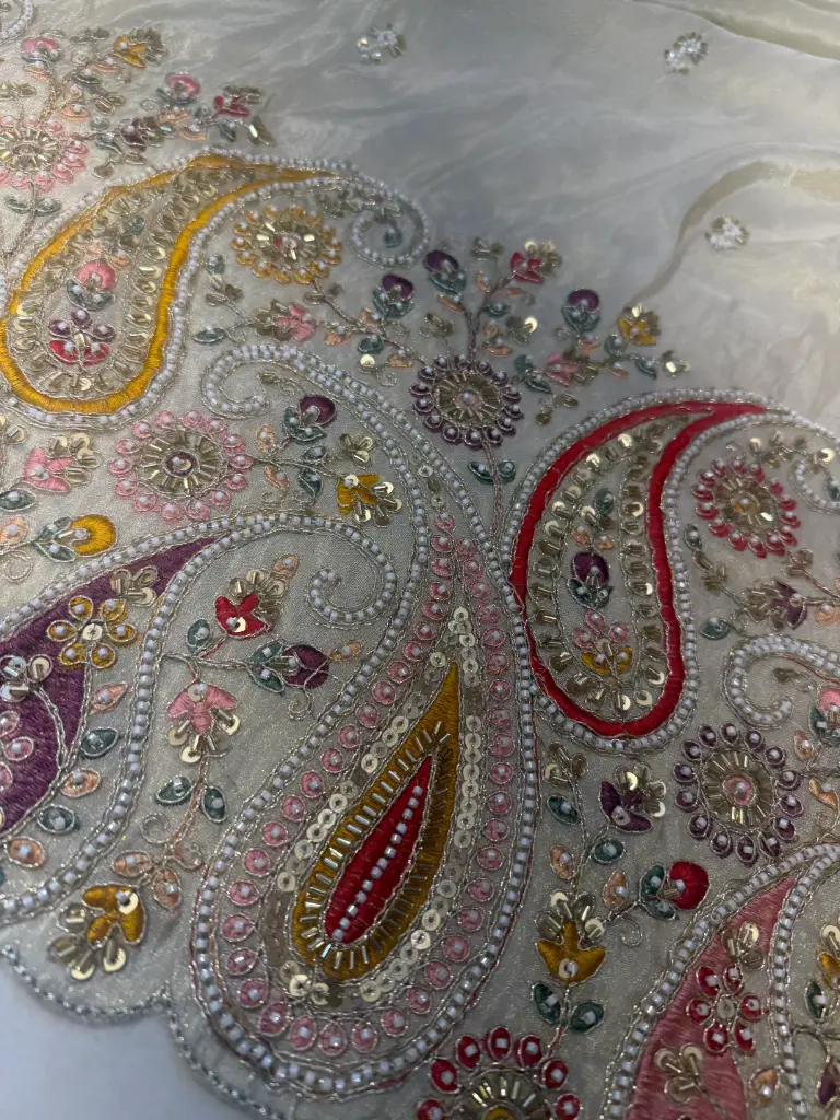 Gold tissue fabric