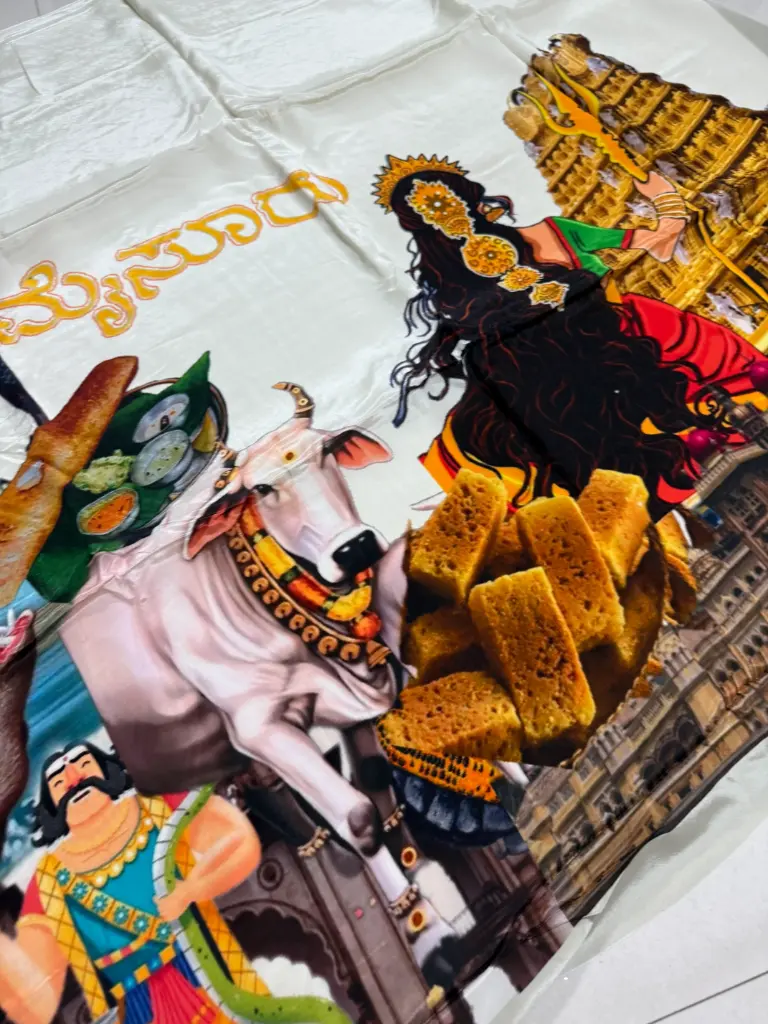 Mysore theme saree