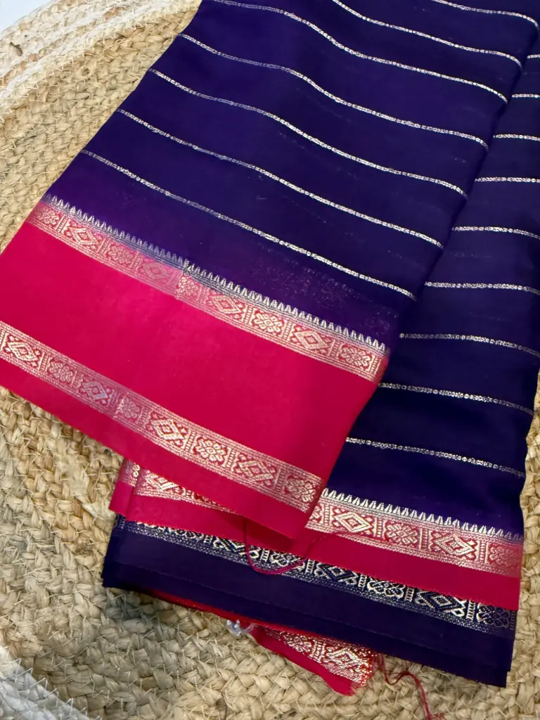 Assam silk saree (Purple)