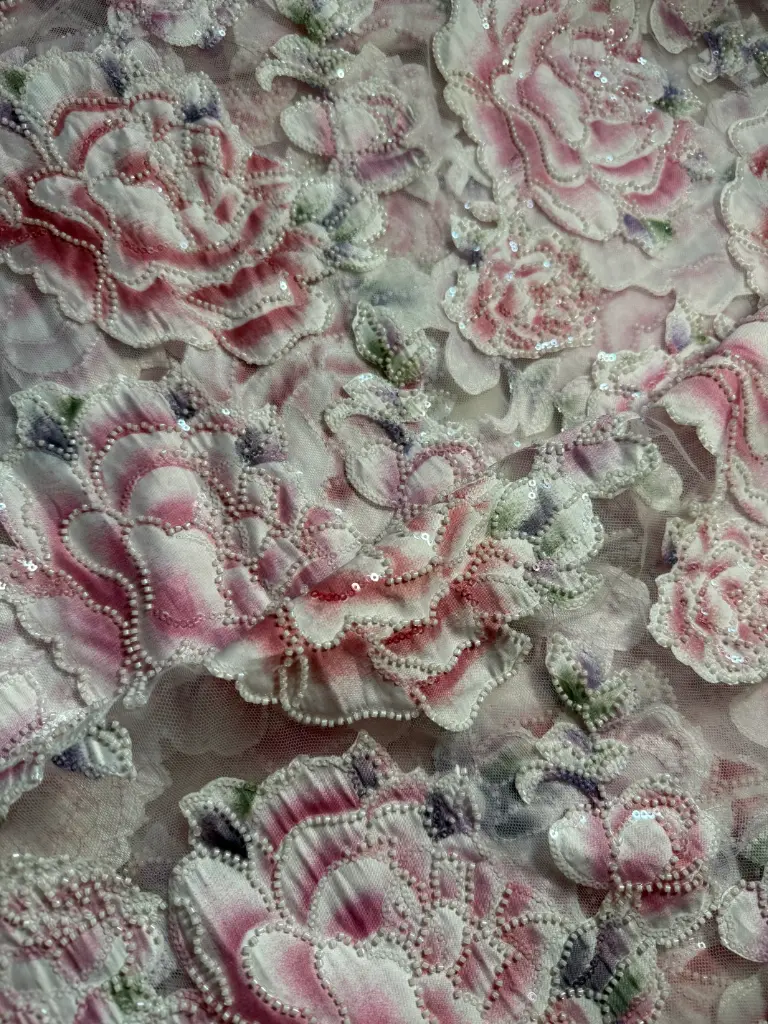 [R-B-5] Rose Fabric Blouse Piece