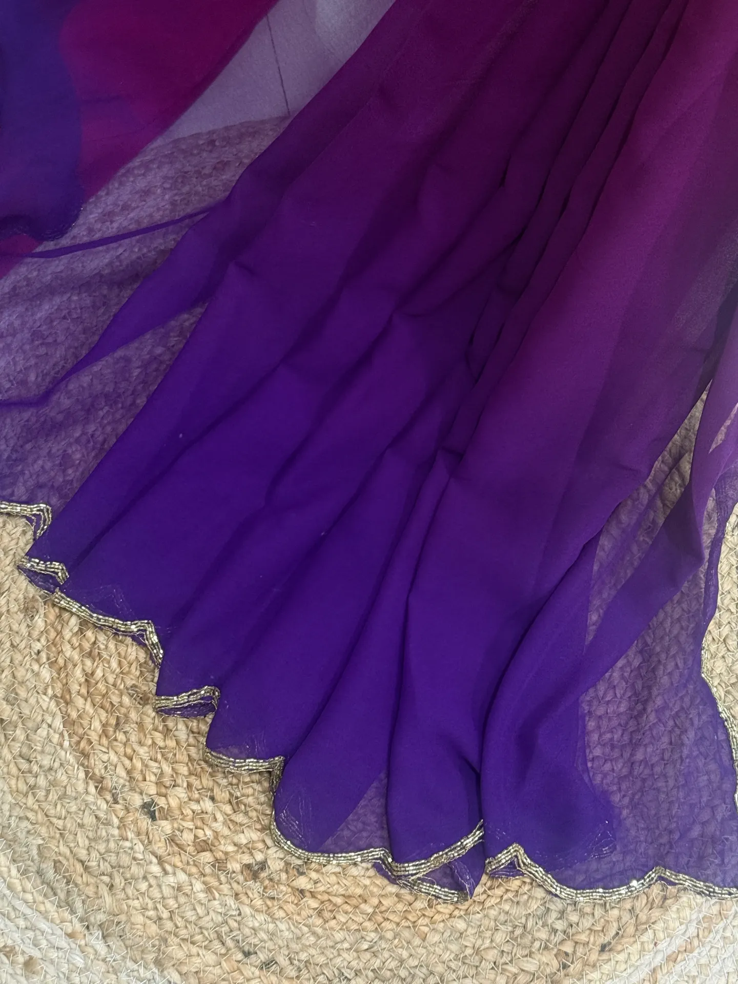 Purple Ombre Saree