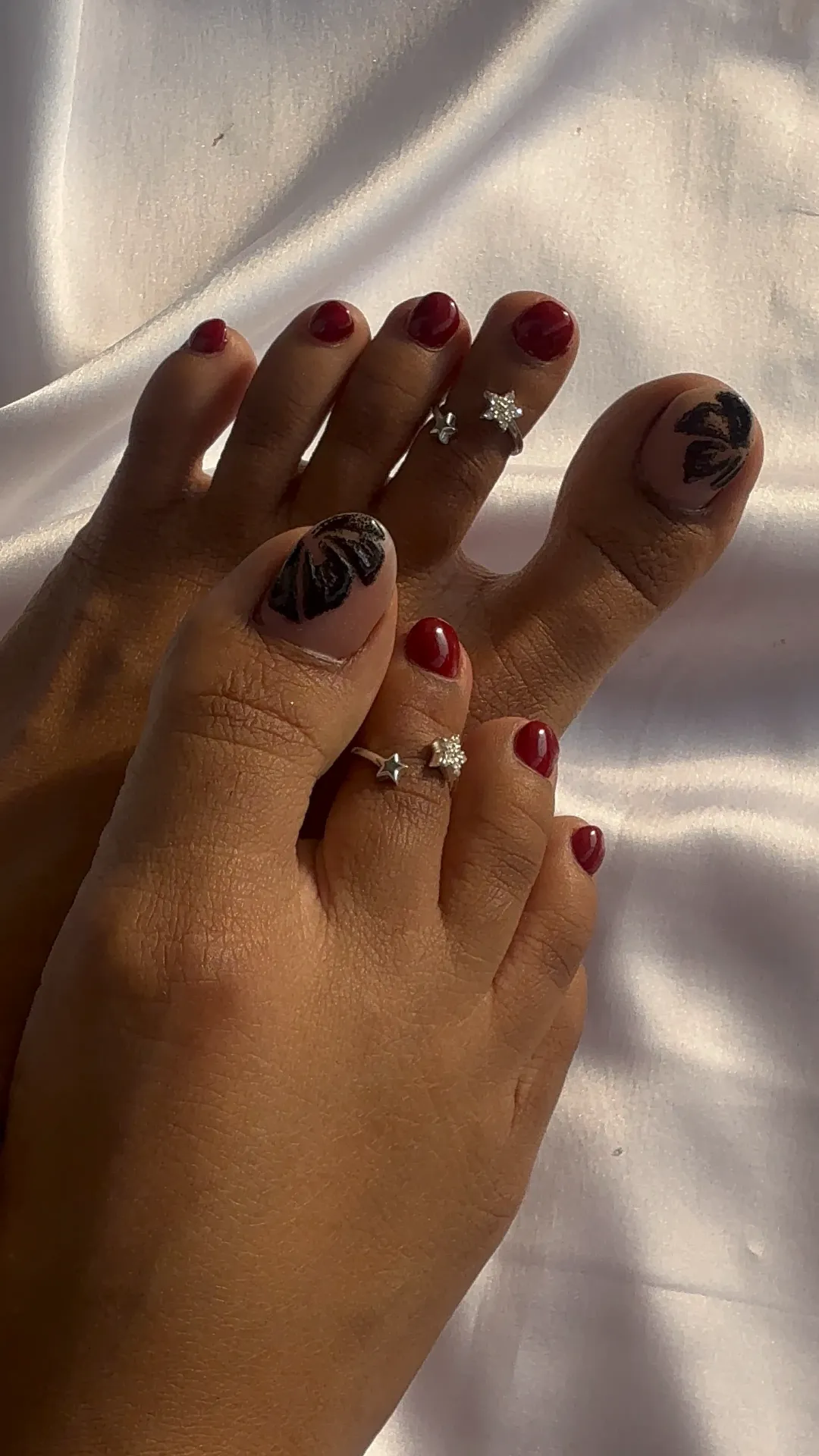 [ST-TR-6] Star Toe Ring (92.5 Silver)