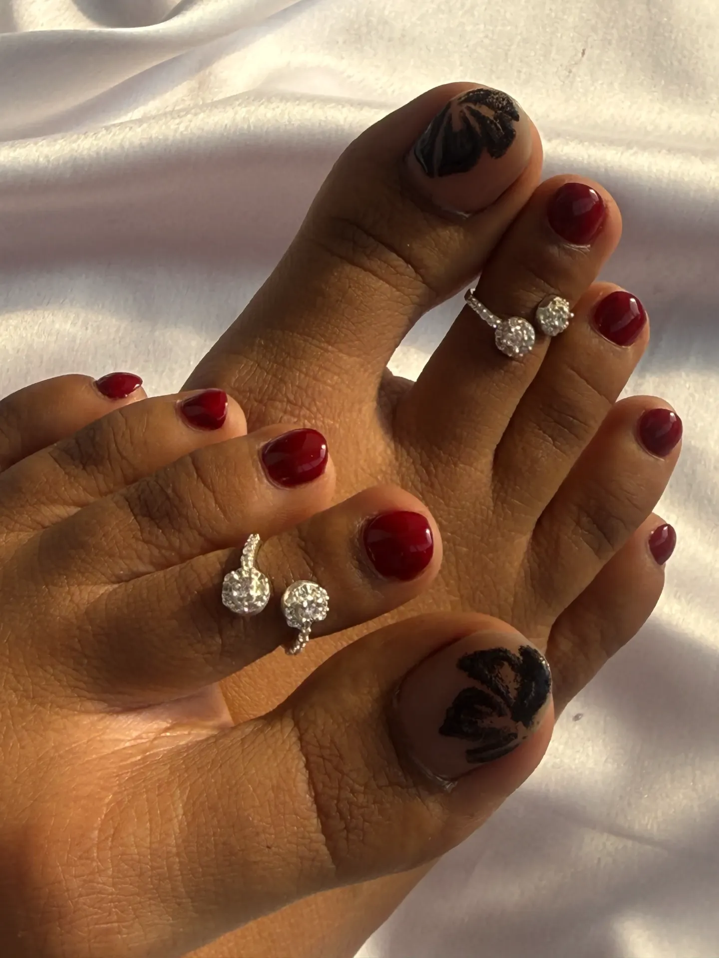 Full stone Toe ring (92.5 silver)