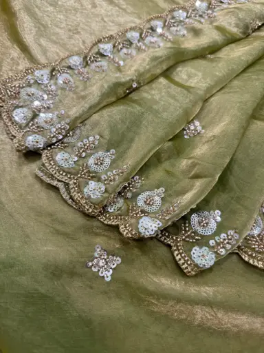 Mehandi green party wear