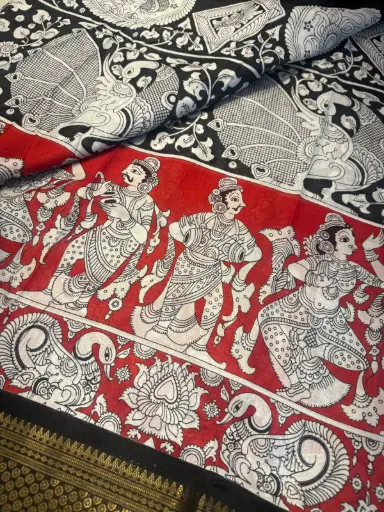 Mul cotton with zari border 